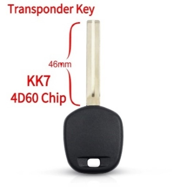 2003-2006 Kia - KK7 Transponder Key TOY40(4D60 Chip)(Aftermarket chip/OEM chip )(No logo)